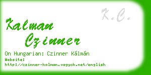 kalman czinner business card